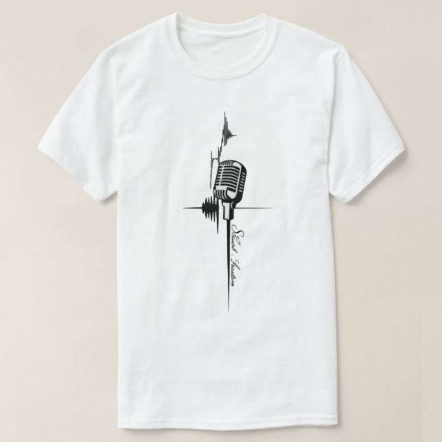 T-shirt Son de la liberté : la voix dans les vagues (Design devant)
