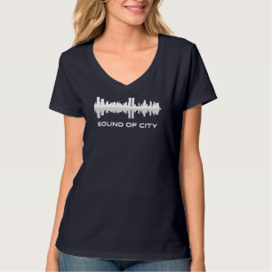 T-shirt Son de la ville Cou-V féminin