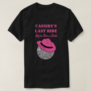 T-shirt Son Dernier Ride Disco Cowgirl Bachelorette Party