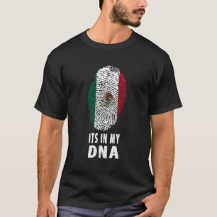 T-shirt Son Drapeau Dans Mon Adna Mexique Mexique