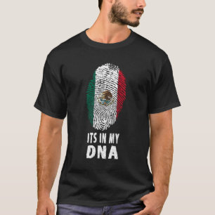 T-shirt Son Drapeau Dans Mon Adna Mexique Mexique