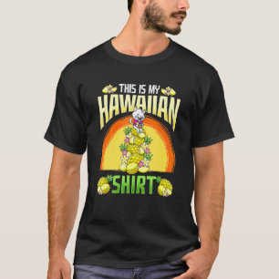 T-shirt Son Est Mon Chat Hawaïen Luau Tropical Été Hawaï