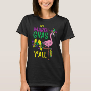 T-shirt Son Flamant rose Mardi Gras Yall Louisiane Mardi G