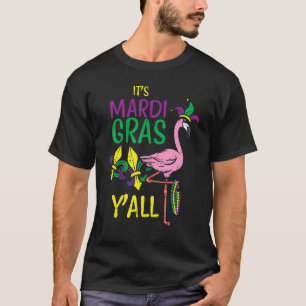 T-shirt Son Flamant rose Mardi Gras Yall Louisiane Mardi G