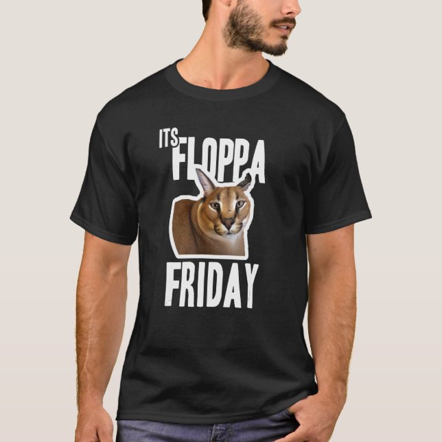 T-shirt Son Floppa Friday Meme (Devant)