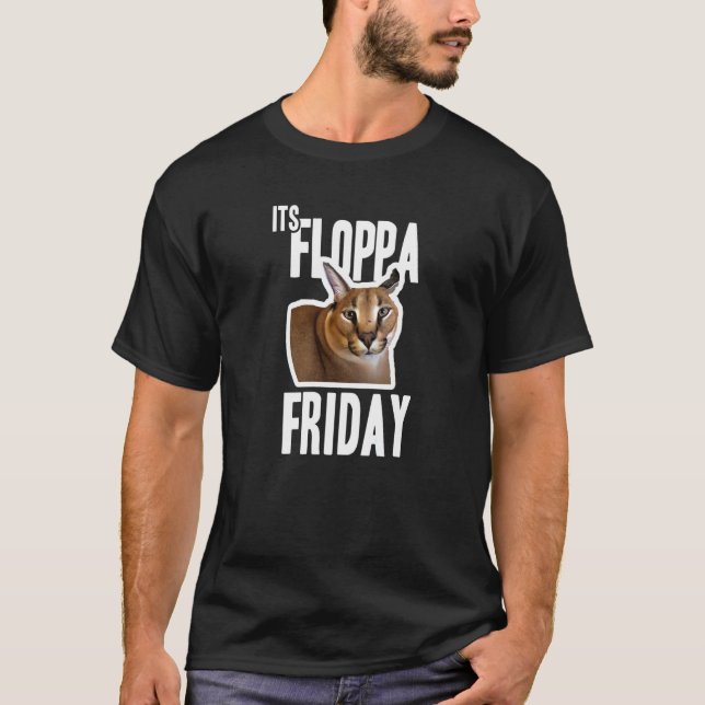 T-shirt Son Floppa Friday Meme (Devant)