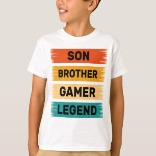 T-shirt son frère vidéo gamer légende jeu garçons enfants