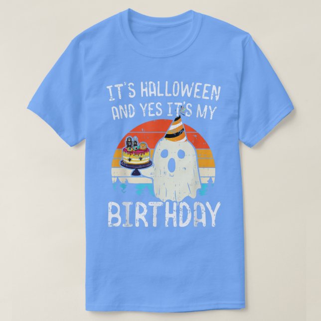 T-shirt Son Halloween Et Oui C'Est Mon Anniversaire Drôle  (Design devant)