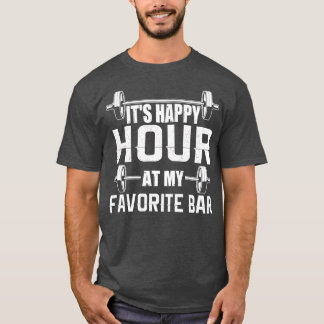 T-shirt Son Happy Hour À Mon Bar Favori Gym