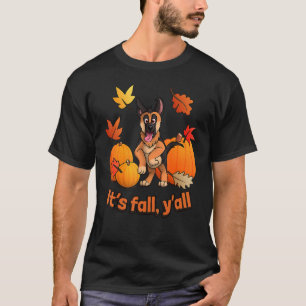 T-shirt Son Hiver Yall German Shepherd Puppy 3