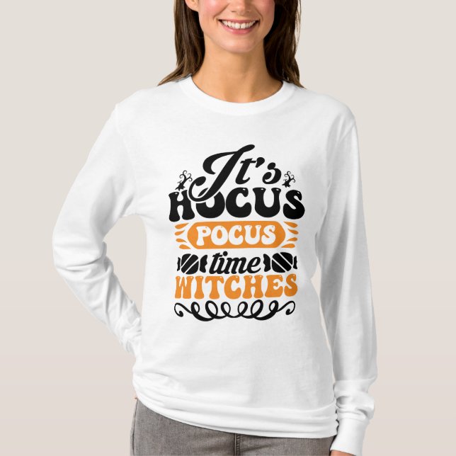 T-shirt son hocus pocus time sorcières (Devant)