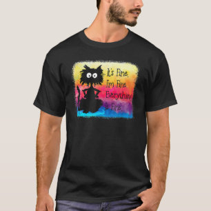 T-shirt Son Im Fin Tout Est Beau Chat Noir Cravate