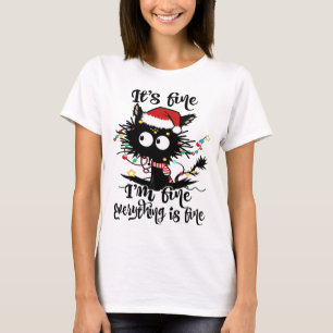 T-shirt Son Im Fin Tout Est Beau Chat Noir De Noël