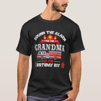 T-shirt Son L'Alarme Grand-mère Anniversaire Garçon Camion