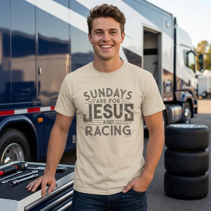 T-shirt Son « Les dimanches sont pour Jésus et la course »