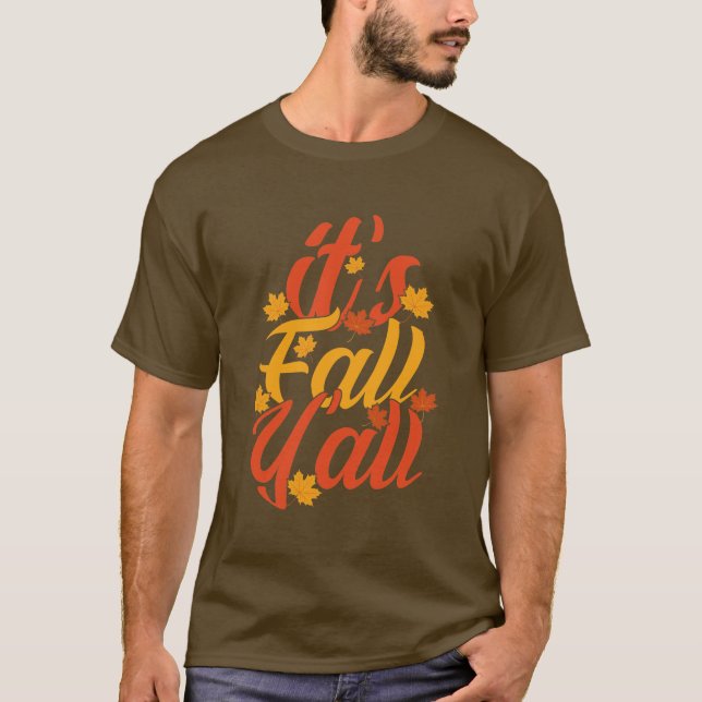 T-shirt Son livre d'automne, c'est l'automne Y'all cadeau  (Devant)