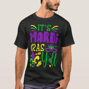 T-shirt Son Masque Mardi Gras Yall Mardi Gras Party