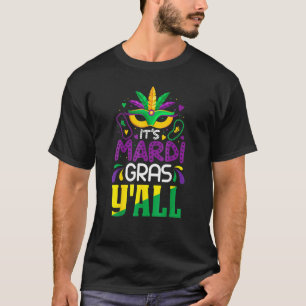 T-shirt Son Masque Mardi Gras Yall Mardi Gras Party