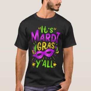 T-shirt Son Masque Mardi Gras Yall Mardi Gras Party
