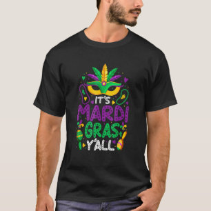 T-shirt Son Masque Mardi Gras Yall Mardi Gras Party