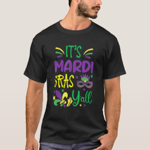 T-shirt Son Masque Mardi Gras Yall Mardi Gras Party