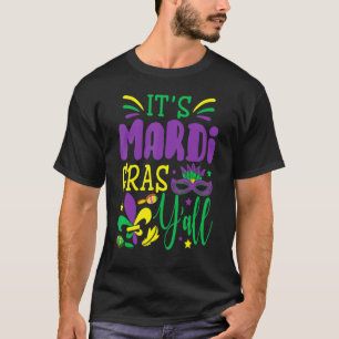 T-shirt Son Masque Mardi Gras Yall Mardi Gras Party