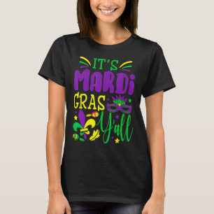 T-shirt Son Masque Mardi Gras Yall Mardi Gras Party