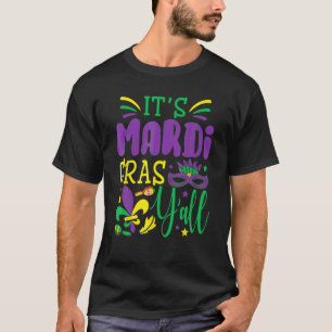 T-shirt Son Masque Mardi Gras Yall Mardi Gras Party