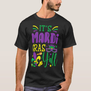 T-shirt Son Masque Mardi Gras Yall Mardi Gras Party