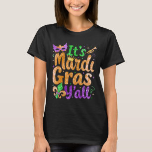 T-shirt Son Masque Mardi Gras Yall Mardi Gras Party