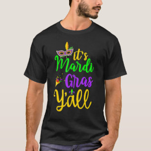 T-shirt Son Masque Mardi Gras Yall Mardi Gras Party