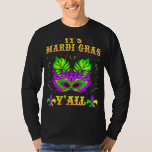 T-shirt Son Masque Mardi Gras Yall Mardi Gras Party