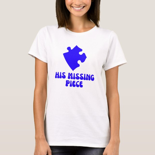 T-shirt Son Match Parfait - Puzzle Love (Devant)