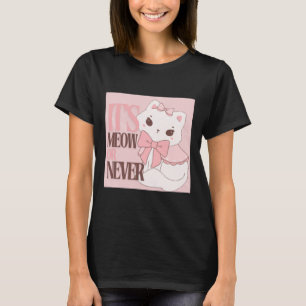 T-shirt Son Meow Ou Jamais - Rose Pastel