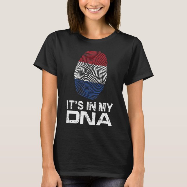 T-shirt SON MON ADN DANS le drapeau orteil nationale empre (Devant)