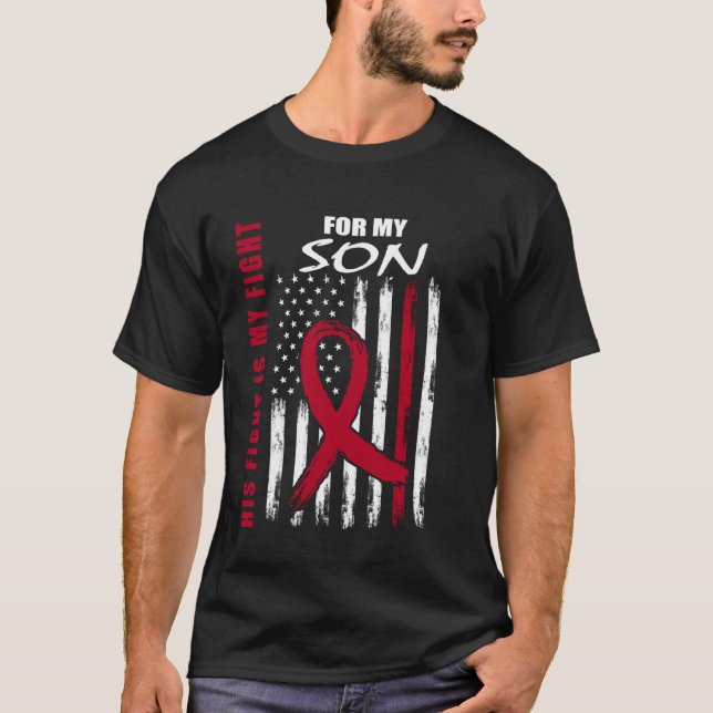 T-shirt Son Multiple Myeloma Awareness American Flag Produ (Devant)