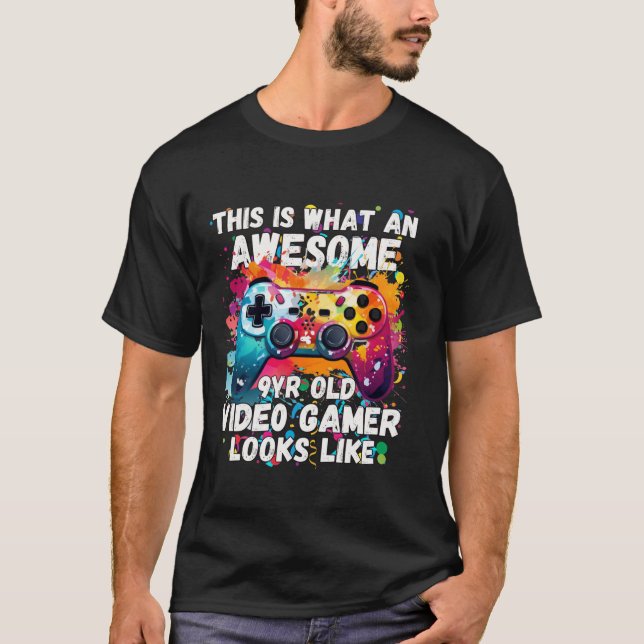 T-shirt Son My 9th Birthday Boy jeu sur Video Game 9th Bir (Devant)