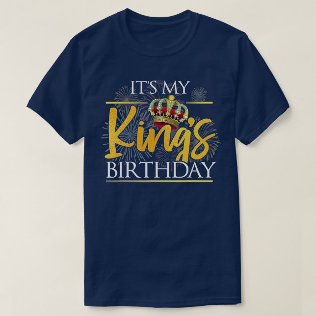 T-shirt Son My Kings Anniversaire Mari & Petit Ami Birthda (Design devant)
