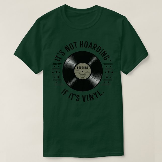 T-shirt son ne pas thésauriser si son vinyle (Design devant)