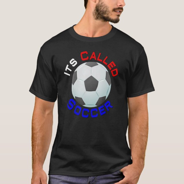 T-shirt Son nom de soccer en Amérique (Devant)