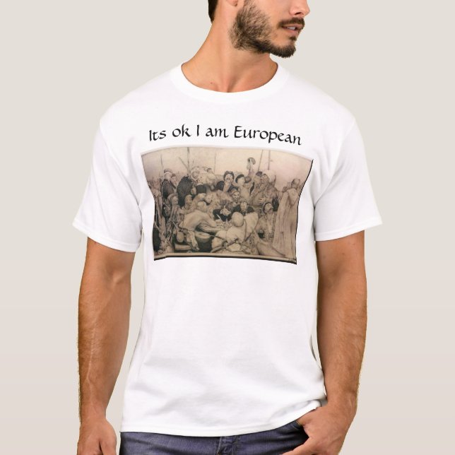T-shirt Son ok je suis européen (Devant)