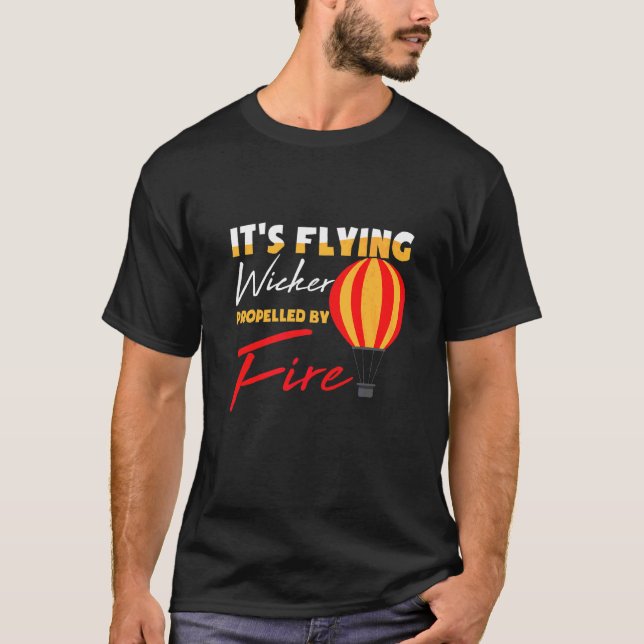 T-shirt Son Osier Volant Propulsé Par Fire Heißluftballo (Devant)