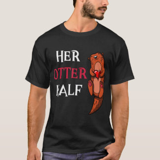 T-shirt Son Otter demi mignonne Valentines Jour Hommes Pet