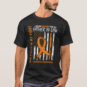 T-shirt Son Père Orange De La Lutte Contre La Leucémie