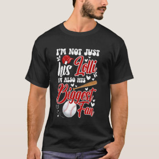 T-shirt Son plus grand fan de baseball Lolli d'un joueur d