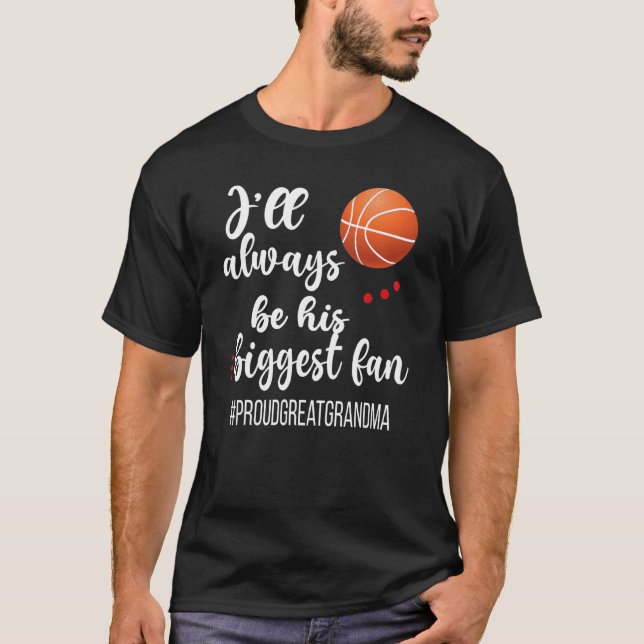 T-shirt Son Plus Grand Ventilateur Fier Basketball Grand G (Devant)