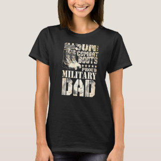 T-shirt Son porte des bottes de combat Militaire Papa Mili