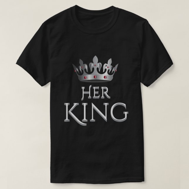 T-shirt Son Roi et ses Chemises royales jumelent un couple (Design devant)