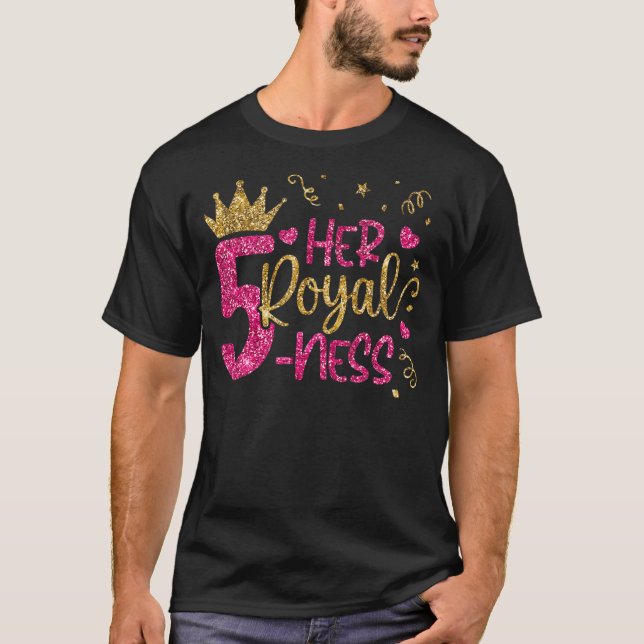 T-shirt Son Royal 5 Ness Joyeux 5e anniversaire Cinq ans (Devant)