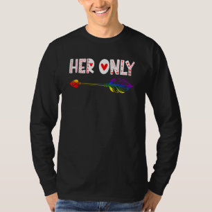 T-shirt Son seul drôle Valentine's Day Lesbian Couple LGBT